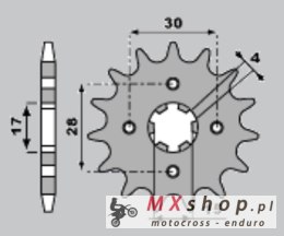 CHT ZĘBATKA PRZEDNIA 255 14 HONDA MTX 80R '83-'85