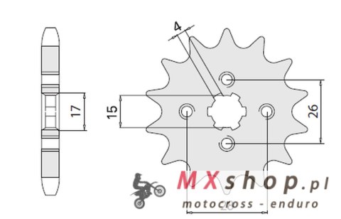 CHT ZĘBATKA PRZEDNIA 261 13 HONDA MBX/MTX 50 (4009-13) CHT ZĘBATKA PRZEDNIA 261 13 HONDA MBX/MTX 50 (4009-13)