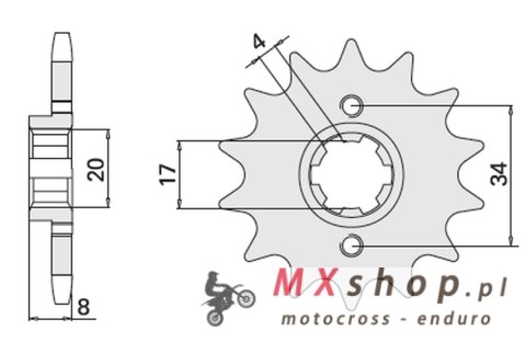 CHT ZĘBATKA PRZEDNIA 267 14 HONDA XL 350R (287-14K) (JTF1263.16) CHT ZĘBATKA PRZEDNIA 267 14 HONDA XL 350R (287-14K) (JTF1263.16)
