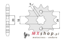 CHT ZĘBATKA PRZEDNIA 273 13 (A4250328131) (328-13) HONDA XL-R 125/200 '81-'00