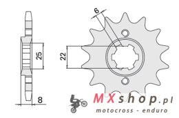 CHT ZĘBATKA PRZEDNIA 281 14 HONDA XR 600R '85-'90