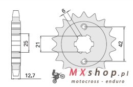 CHT ZĘBATKA PRZEDNIA 288 17 HONDA CB550F/K 75-80