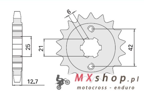 CHT ZĘBATKA PRZEDNIA 288 17 HONDA CB550F/K 75-80 CHT ZĘBATKA PRZEDNIA 288 17 HONDA CB550F/K 75-80