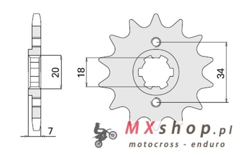CHT ZĘBATKA PRZEDNIA 329 13 HONDA MTX 125R, CA125 REBEL (JTF329.13) (329-13) CHT ZĘBATKA PRZEDNIA 329 13 HONDA MTX 125R, CA125 REBEL (JTF329.13) (329-13)