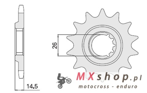 CHT ZĘBATKA PRZEDNIA 335 15 HONDA CBX 1000 Z (79-80) (SC03) (335-15) (JTF335.15)