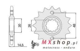 CHT ZĘBATKA PRZEDNIA 339 16 HONDA VFR 800 '02-'13 (JTF339.16)
