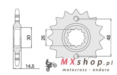 CHT ZĘBATKA PRZEDNIA 339 17 HONDA CBR/VFR/CB/VF CHT ZĘBATKA PRZEDNIA 339 17 HONDA CBR/VFR/CB/VF