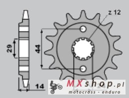 CHT ZĘBATKA PRZEDNIA 348 15 HONDA XRV750 90-03 (A4240314150)