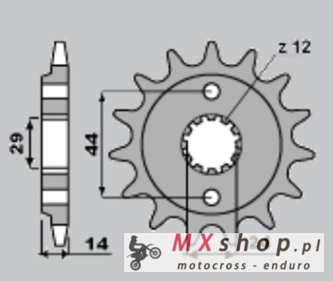 CHT ZĘBATKA PRZEDNIA 348 17 HONDA VT 750C '97-'04 CHT ZĘBATKA PRZEDNIA 348 17 HONDA VT 750C '97-'04