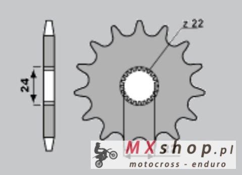 CHT ZĘBATKA PRZEDNIA 406 14 APRILIA 125 RX '90-'02, RS 125 '93-'08 (JTF394.14) CHT ZĘBATKA PRZEDNIA 406 14 APRILIA 125 RX '90-'02, RS 125 '93-'08 (JTF394.14)