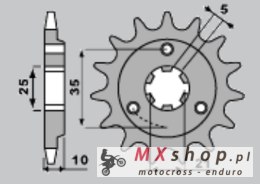 CHT ZĘBATKA PRZEDNIA 412 15 SUZUKI DR 750/800 BIG '89-'93 (JTF438.15)