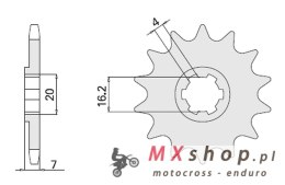 CHT ZĘBATKA PRZEDNIA 413 12 SUZUKI TS 50X`84-96, RMX 50`97-99 (JTF413.12) (413-12)
