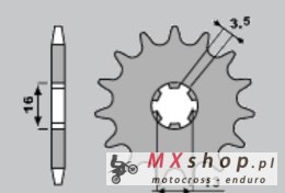 CHT ZĘBATKA PRZEDNIA 415 11 SUZUKI TS 50, YAMAHA DT50 MX/RD50MX (562-12)