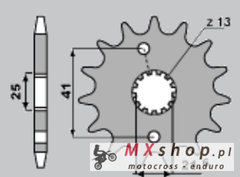 CHT ZĘBATKA PRZEDNIA 438 15 SUZUKI DR 650 (438-15) CHT ZĘBATKA PRZEDNIA 438 15 SUZUKI DR 650 (438-15)