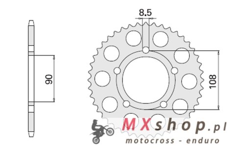 CHT ZĘBATKA TYLNA 1022 38 (1022-38) DUCATI 500/600 PANTAH`81-82, PASO 750`87 CHT ZĘBATKA TYLNA 1022 38 (1022-38) DUCATI 500/600 PANTAH`81-82, PASO 750`87
