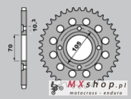 CHT ZĘBATKA TYLNA 278 38 HONDA CB 250 360 400 73-79 (278-38) (JTR278.38)