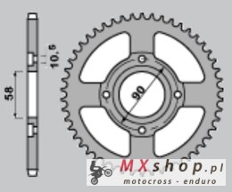 CHT ZĘBATKA TYLNA 279 40 HONDA HONDA MTX 125R 83-94 (279-40) (JTR27.40, JTR273.40)