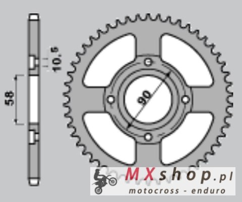 CHT ZĘBATKA TYLNA 279 40 HONDA HONDA MTX 125R 83-94 (279-40) (JTR27.40, JTR273.40) CHT ZĘBATKA TYLNA 279 40 HONDA HONDA MTX 125R 83-94 (279-40) (JTR27.40, JTR273.40)