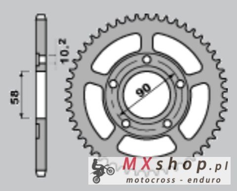 CHT ZĘBATKA TYLNA 281 40 HONDA CRM 125 90-00 281 40 (604-40) (JTR604.40) CHT ZĘBATKA TYLNA 281 40 HONDA CRM 125 90-00 281 40 (604-40) (JTR604.40)