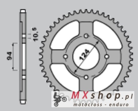 CHT ZĘBATKA TYLNA 282 37 HONDA CB550 F 76-80 (282-37) (JTR282.37) CHT ZĘBATKA TYLNA 282 37 HONDA CB550 F 76-80 (282-37) (JTR282.37)