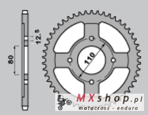 CHT ZĘBATKA TYLNA 284 40 HONDA CB 650 79-81 (284-40) (JTR284.40) CHT ZĘBATKA TYLNA 284 40 HONDA CB 650 79-81 (284-40) (JTR284.40)