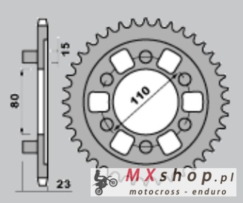 CHT ZĘBATKA TYLNA 3555 38 APRILIA AF1 125 90-93 (A4150019380) CHT ZĘBATKA TYLNA 3555 38 APRILIA AF1 125 90-93 (A4150019380)