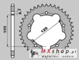 CHT ZĘBATKA TYLNA 3565 51 APRILIA RX 50 92-98 (2056-51) (JTR24.50) ŁAŃC.420