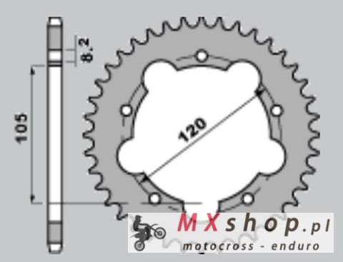 CHT ZĘBATKA TYLNA 3565 51 APRILIA RX 50 92-98 (2056-51) (JTR24.50) ŁAŃC.420 CHT ZĘBATKA TYLNA 3565 51 APRILIA RX 50 92-98 (2056-51) (JTR24.50) ŁAŃC.420