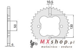CHT ZĘBATKA TYLNA 4303 39 HONDA TRX 250 300400 450 (2113-39) (JTR1350.39) (ŁAŃC.520)