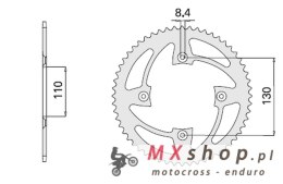 CHT ZĘBATKA TYLNA 4306 55 HONDA CR 80/85 (2064-55) (ŁAŃC. 420)