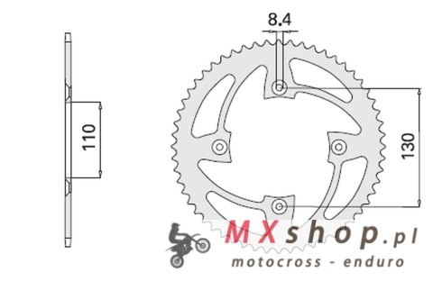 CHT ZĘBATKA TYLNA 4306 55 HONDA CR 80/85 (2064-55) (ŁAŃC. 420) CHT ZĘBATKA TYLNA 4306 55 HONDA CR 80/85 (2064-55) (ŁAŃC. 420)