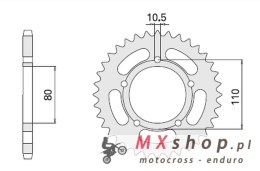 CHT ZĘBATKA TYLNA 4350 37 (332-37) HONDA CB 450S