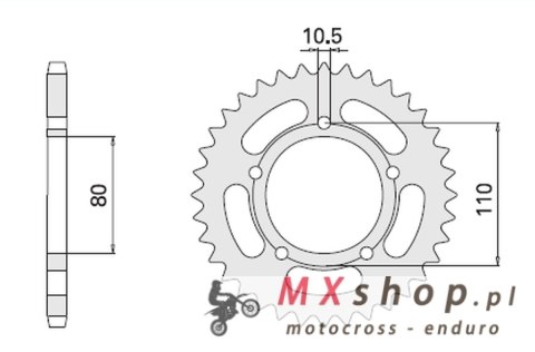CHT ZĘBATKA TYLNA 4350 37 (332-37) HONDA CB 450S CHT ZĘBATKA TYLNA 4350 37 (332-37) HONDA CB 450S