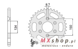 CHT ZĘBATKA TYLNA 4350 52 (459-52) HONDA CB 500 (94-03), CB 750 (92-03) (JTR1332.52) (ŁAŃC. 525)