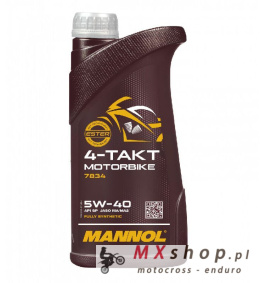 MANNOL OLEJ SILNIKOWY 4T MOTORBIKE 5W40 1L SYNTETYCZNY ESTER TECHNOLOGY (JASO MA/MA2)