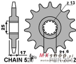 PBR ZĘBATKA PRZEDNIA 2042 15 18NC HONDA CB 500F/X '13-15, CBR 500R `13-15 (ŁAŃC. 520)