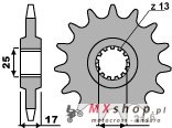 PBR ZĘBATKA PRZEDNIA 2048 17 18NC HONDA VT 250F`89-90 (ŁAŃC. 428)