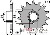 PBR ZĘBATKA PRZEDNIA 2050 15 18NC DUCATI 748/916/944/996/1000 (ŁAŃC. 525)