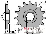 PBR ZĘBATKA PRZEDNIA 2061 13 18NC KAWASAKI KSF 250 87-04, KEF 300 95-03 (JTF1503.13) (+1) (ŁAŃC. 520)