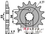 PBR ZĘBATKA PRZEDNIA 2067 13 18NC HONDA CBF 250, XR 250R (MOŻNA STOSOWAĆ JAKO 2506 13) (JTF1321.13) (ŁAŃC. 520)