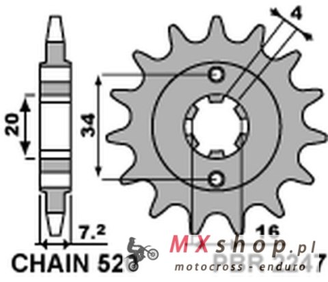 PBR ZĘBATKA PRZEDNIA 2247 13 18NC KTM 125 DUKE 11-16 (-1) (ŁAŃC. 520) (JTF1903.13) PBR ZĘBATKA PRZEDNIA 2247 13 18NC KTM 125 DUKE 11-16 (-1) (ŁAŃC. 520) (JTF1903.13)