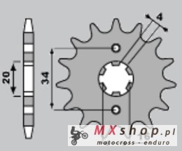 PBR ZĘBATKA PRZEDNIA 263 13 18NC YAMAHA TTR 125 09-12 (ŁAŃC. 428)