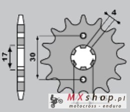 PBR ZĘBATKA PRZEDNIA 274 15 18NC HONDA MTX 80 R2 87-92 (ŁAŃC. 428)