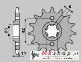 PBR ZĘBATKA PRZEDNIA 277 15 18NC HONDA FT 500 C 82-84 (ŁAŃC. 530)