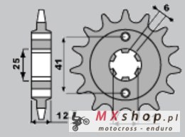 PBR ZĘBATKA PRZEDNIA 288 17 18NC HONDA CB 550F/K 75-80 (ŁAŃC. 530)