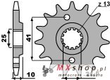 PBR ZĘBATKA PRZEDNIA 345 13 18NC HONDA SLR/FX/FMX 650 (-1) (ŁAŃC. 520)