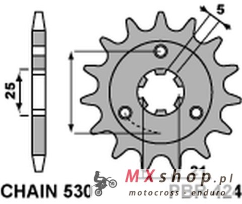 PBR ZĘBATKA PRZEDNIA 424 15 18NC SUZUKI GT 380/550 (750=+1) (ŁAŃC. 530) PBR ZĘBATKA PRZEDNIA 424 15 18NC SUZUKI GT 380/550 (750=+1) (ŁAŃC. 530)