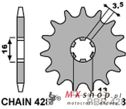 PBR ZĘBATKA PRZEDNIA 428 12 SUZUKI JR 50 82-04 (ŁAŃC. 428) PBR ZĘBATKA PRZEDNIA 428 12 SUZUKI JR 50 82-04 (ŁAŃC. 428)