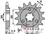 PBR ZĘBATKA PRZEDNIA 437 14 18NC SUZUKI DR600/650 '85-'95 (-2) (ŁAŃC. 520)