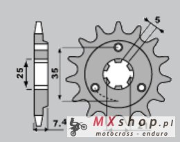 PBR ZĘBATKA PRZEDNIA 437 16 18NC SUZUKI DR 600/650 85-95 (JTF437.16) (ŁAŃC. 520)